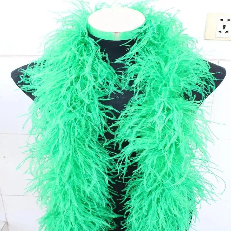 Natural Ostrich Feather Boa - 2 Meter Length Boa for Party, Dance, Stage Performance