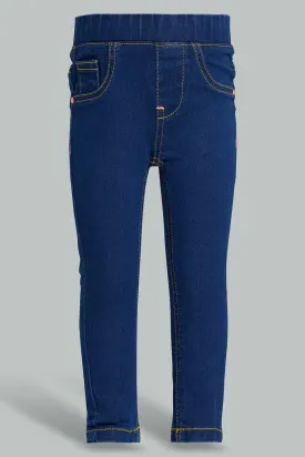Navy Jegging For Baby Girls