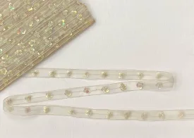 Organza Ribbon - Pearl Flower