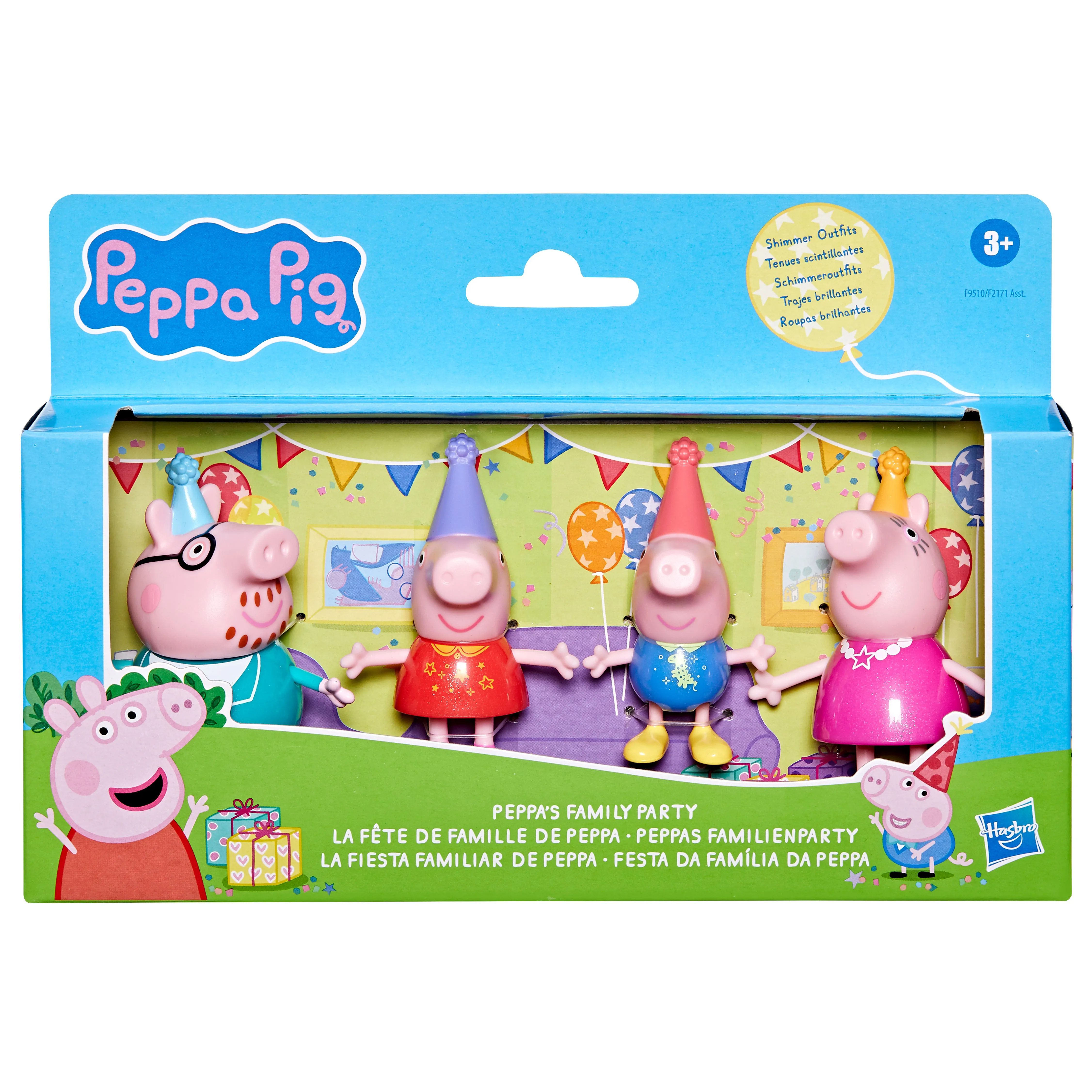 Peppa Pig Family Figure 4 Pack Family Party