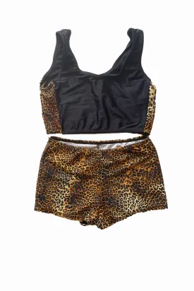 Pre Danced - 1st Position - Animal Print crop top set - Ci (age 6/7)