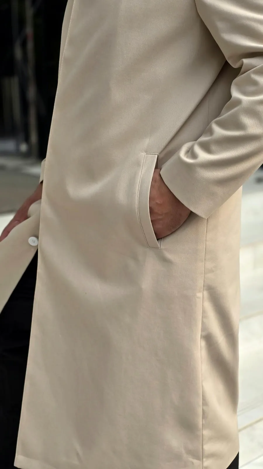 Premium Long Coat Beige
