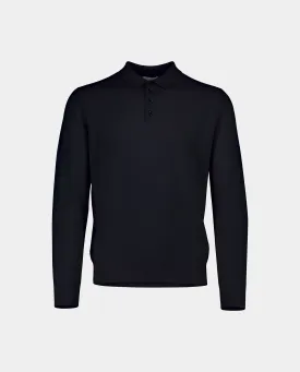 Pullover aus Cashmere in Navy - Gerade Passform