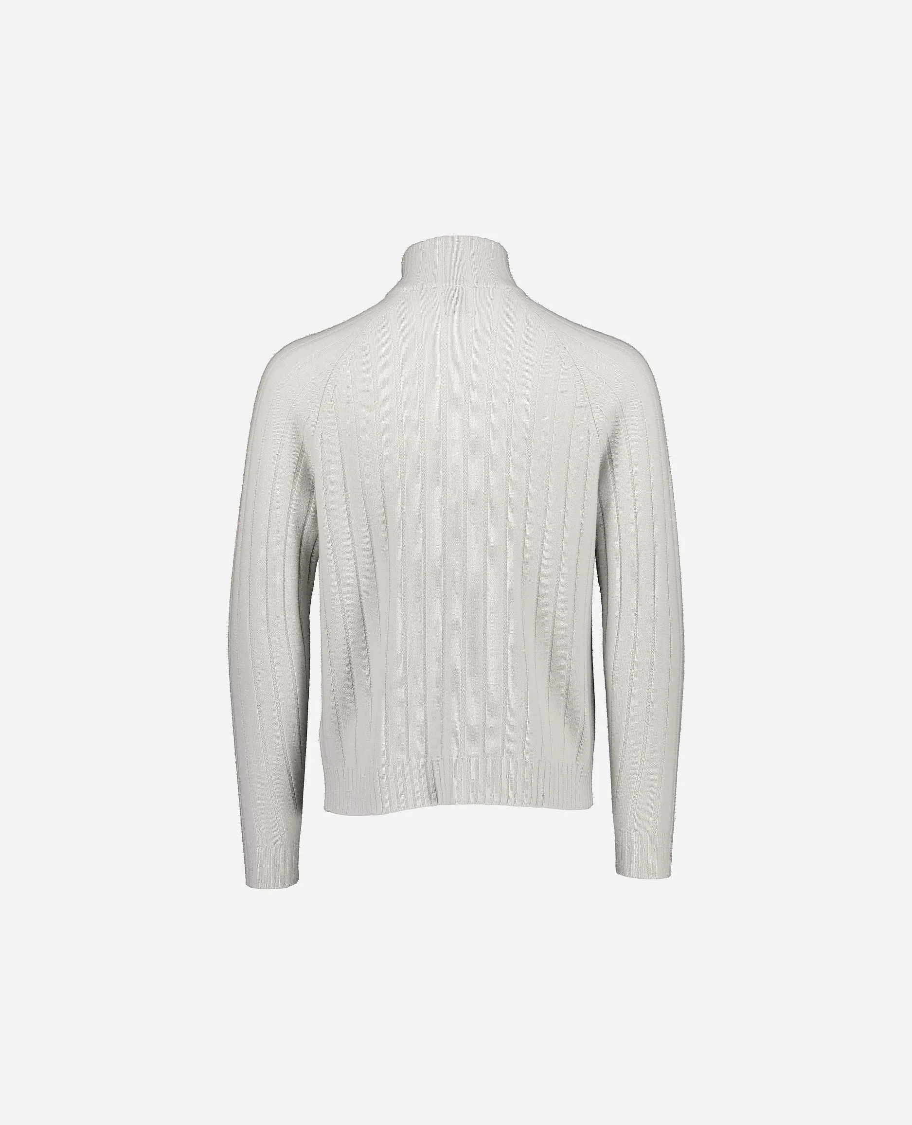 Reißveschluss Strickjacke aus Cashmere-Mischung in Grau