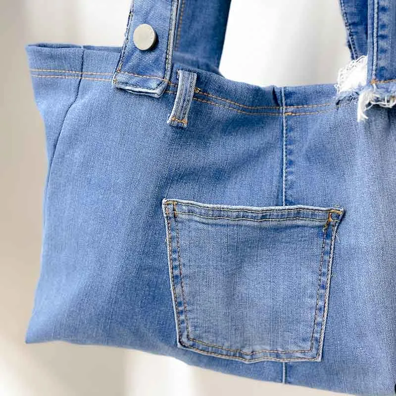 Reworked Denim Tote Bag