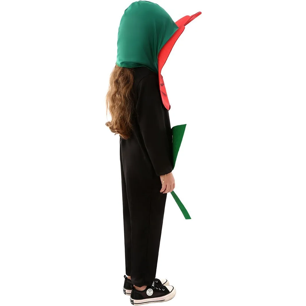 Rose Flower Children's Day Kids Jumpsuit Stage Party Cosplay Costumes
