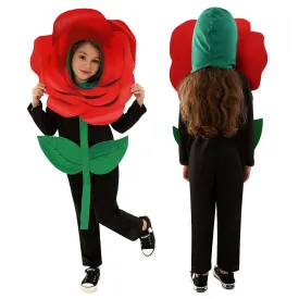 Rose Flower Children's Day Kids Jumpsuit Stage Party Cosplay Costumes
