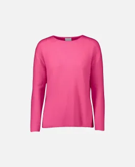 Rundhals Pullover aus Cashmere in Rose