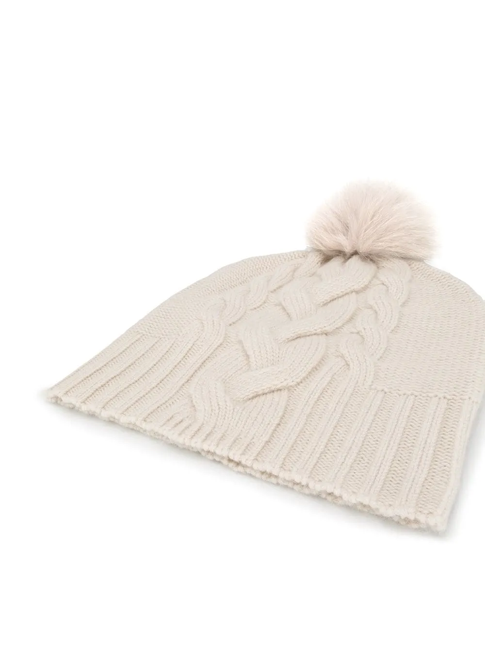 'S Max Mara Cable-knit print beanie