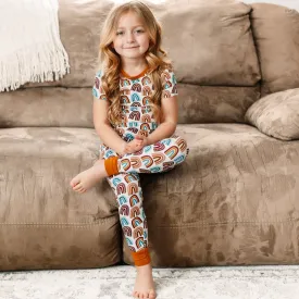 SHORT SLEEVE 2 PIECE SETS - Neutral Rainbow