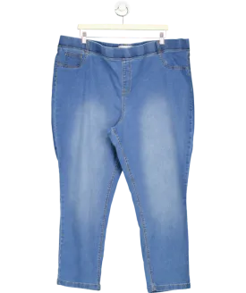 Simply Be Blue Bella Slim Leg Denim Jeggings UK 30