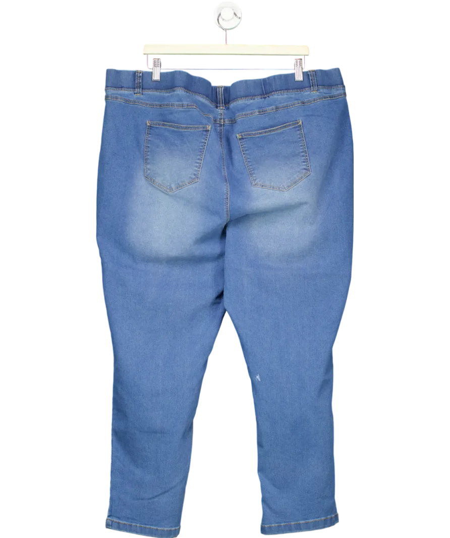 Simply Be Blue Bella Slim Leg Denim Jeggings UK 30