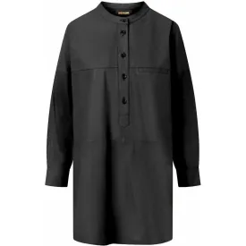 Soft leather shirt in timeless design / 50798 - Black (Nero)