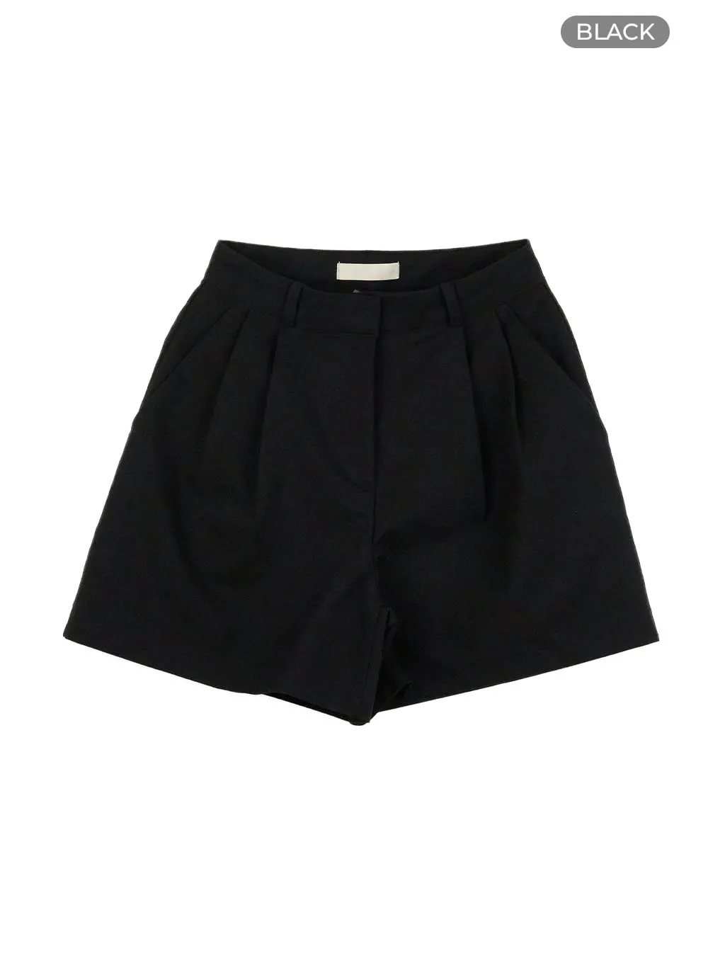 Solid Pintuck Short Slacks OL416