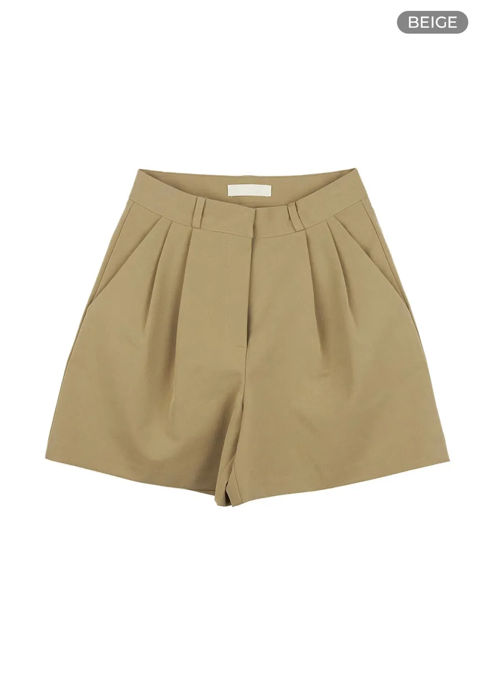 Solid Pintuck Short Slacks OL416