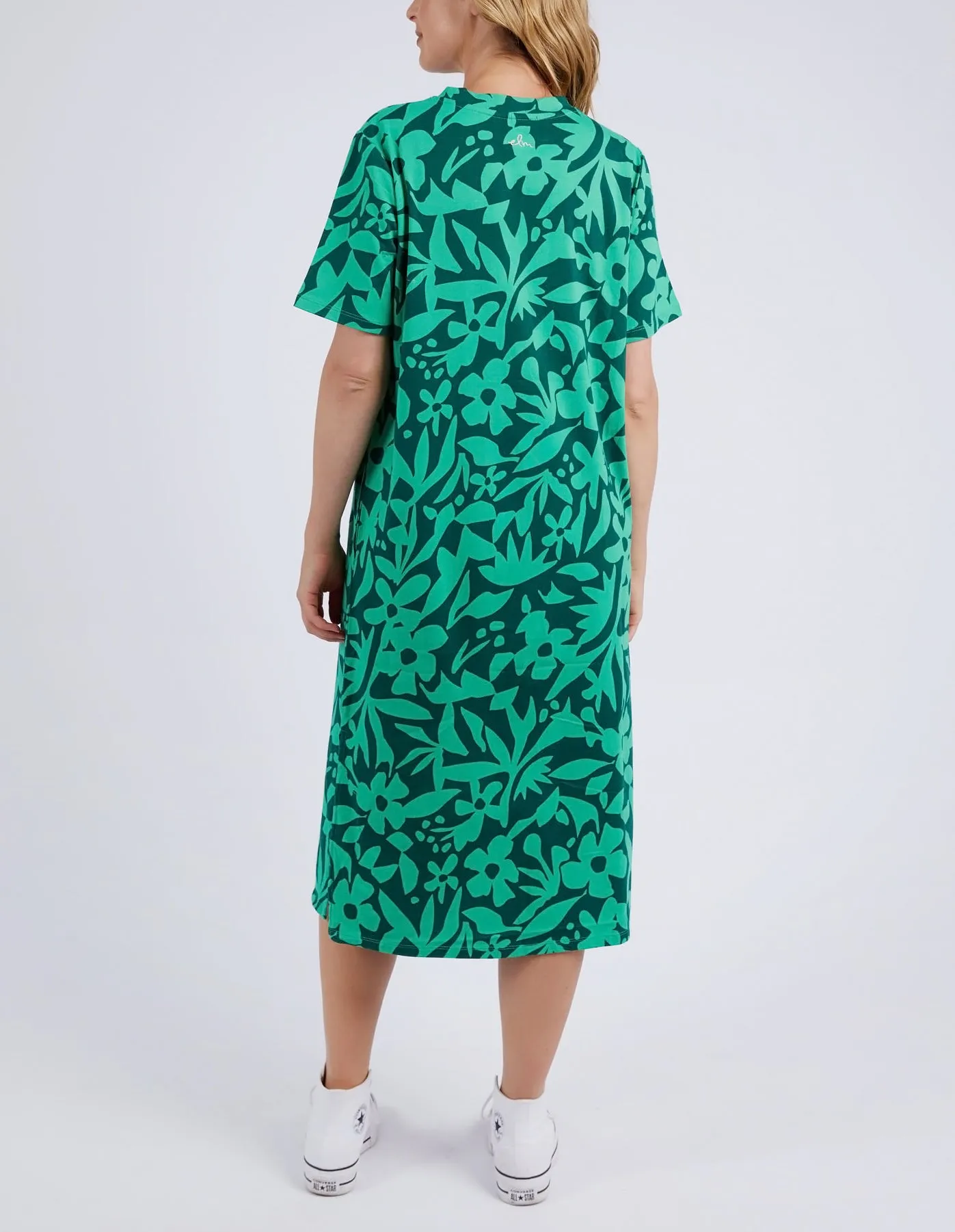 Stencil Floral Tee Dress Greenbriar Floral