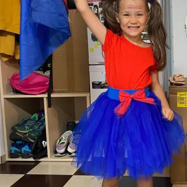 Superhero Spirit Tulle Skirt and Accessory Set