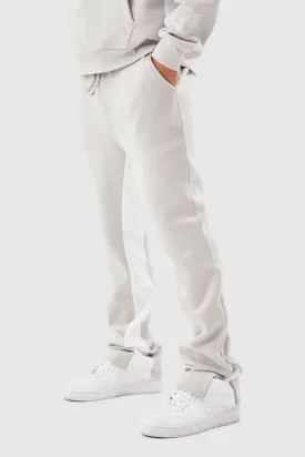 Grey and White Swish Joggers - Athletic Sweatpants