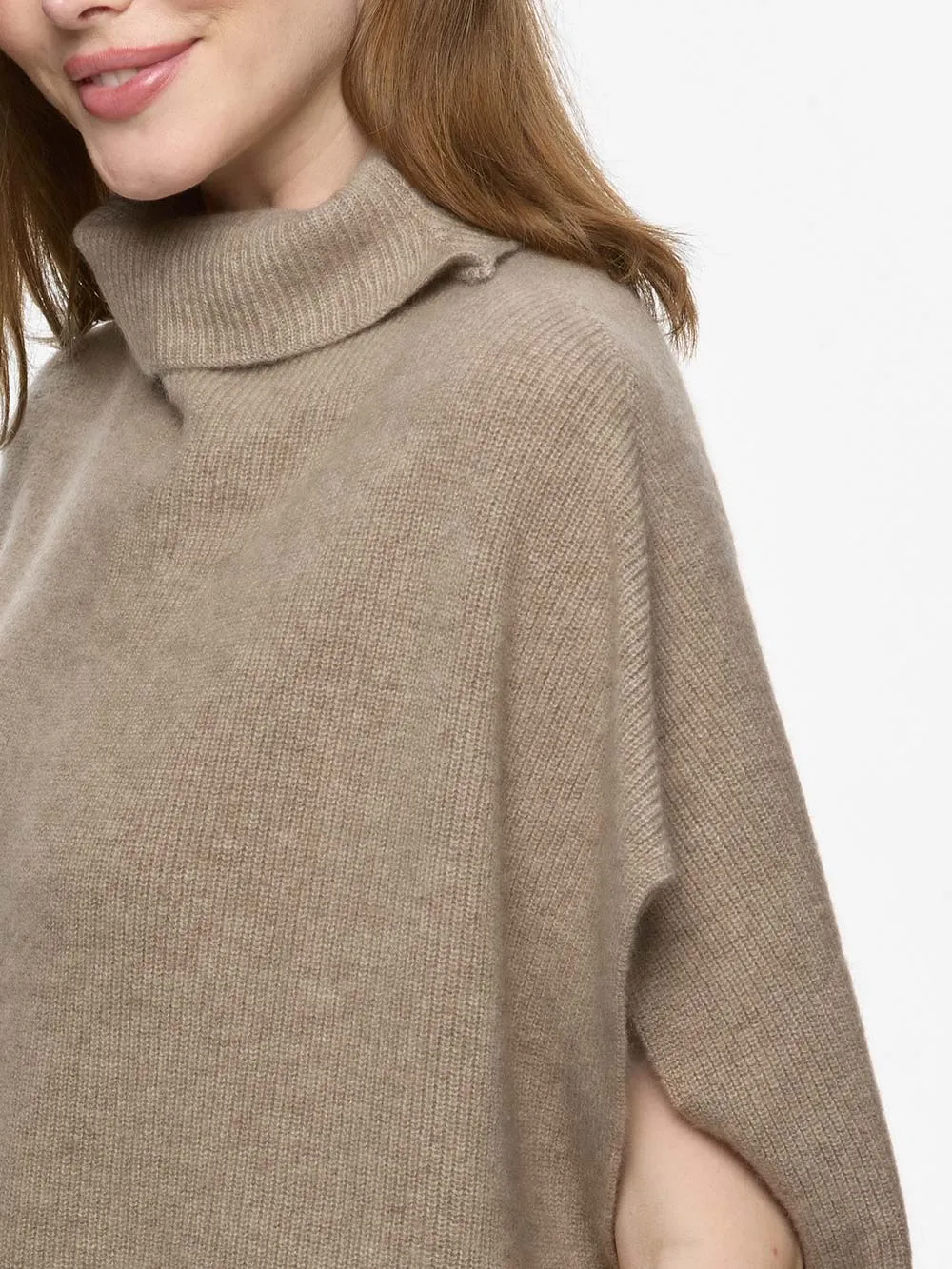 Taupe Oversized Cashmere Vest