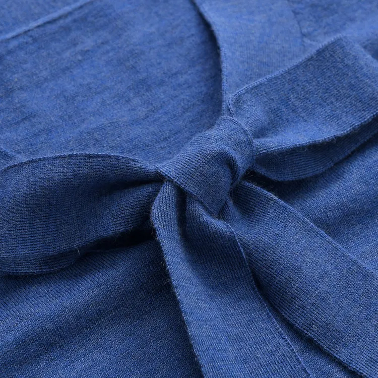 Tie Neck Worsted Cashmere Top