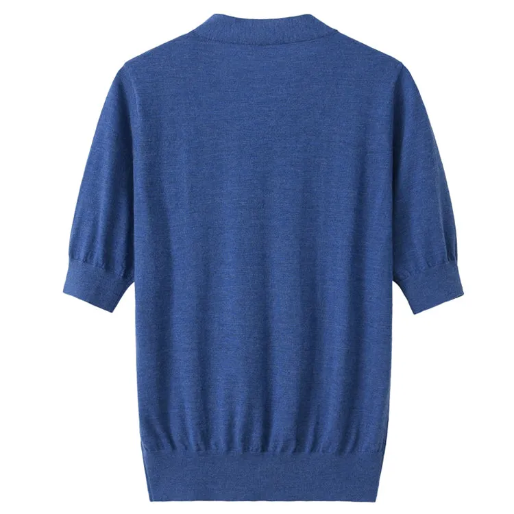Tie Neck Worsted Cashmere Top