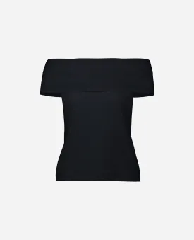 Top aus Cashmere-Mischung in Navy