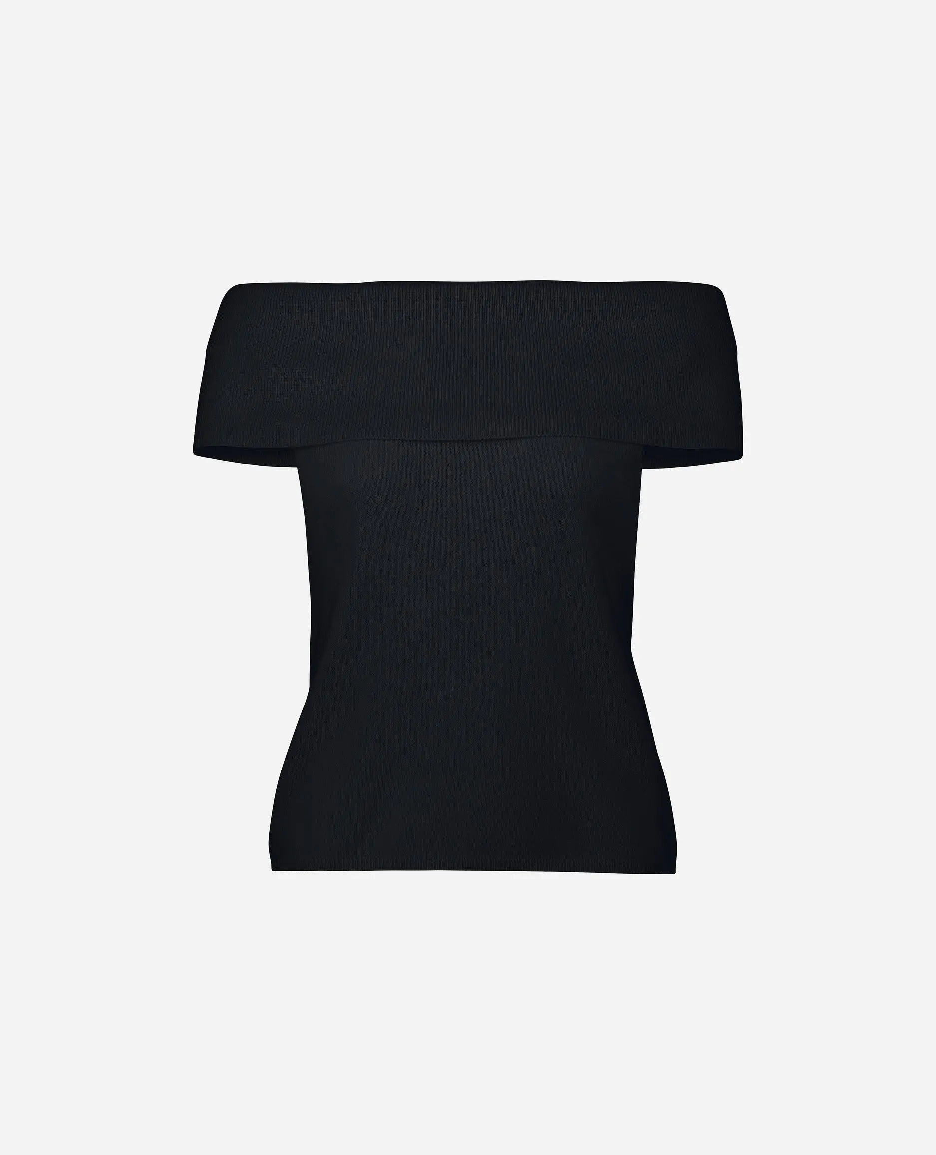 Top aus Cashmere-Mischung in Navy