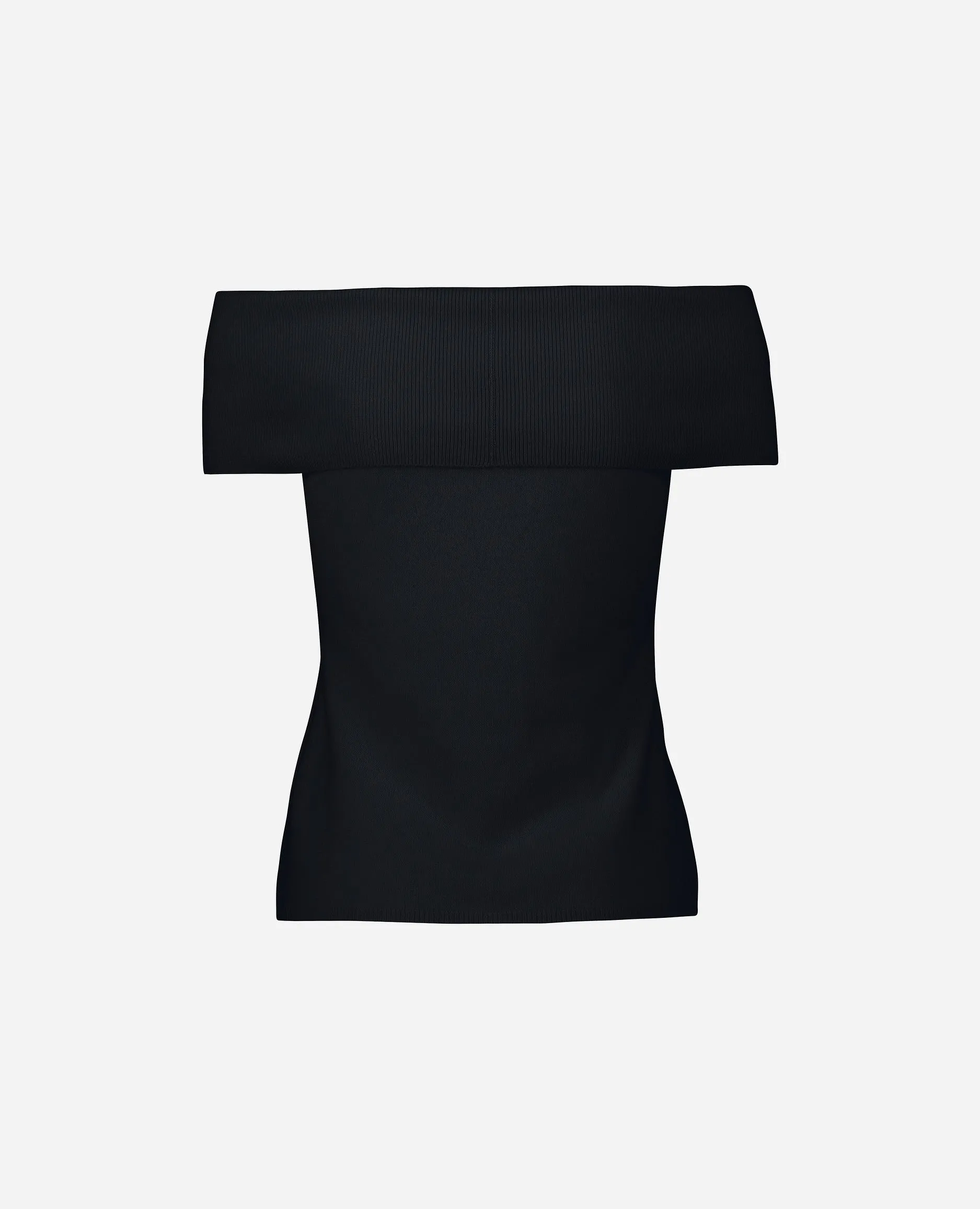 Top aus Cashmere-Mischung in Navy