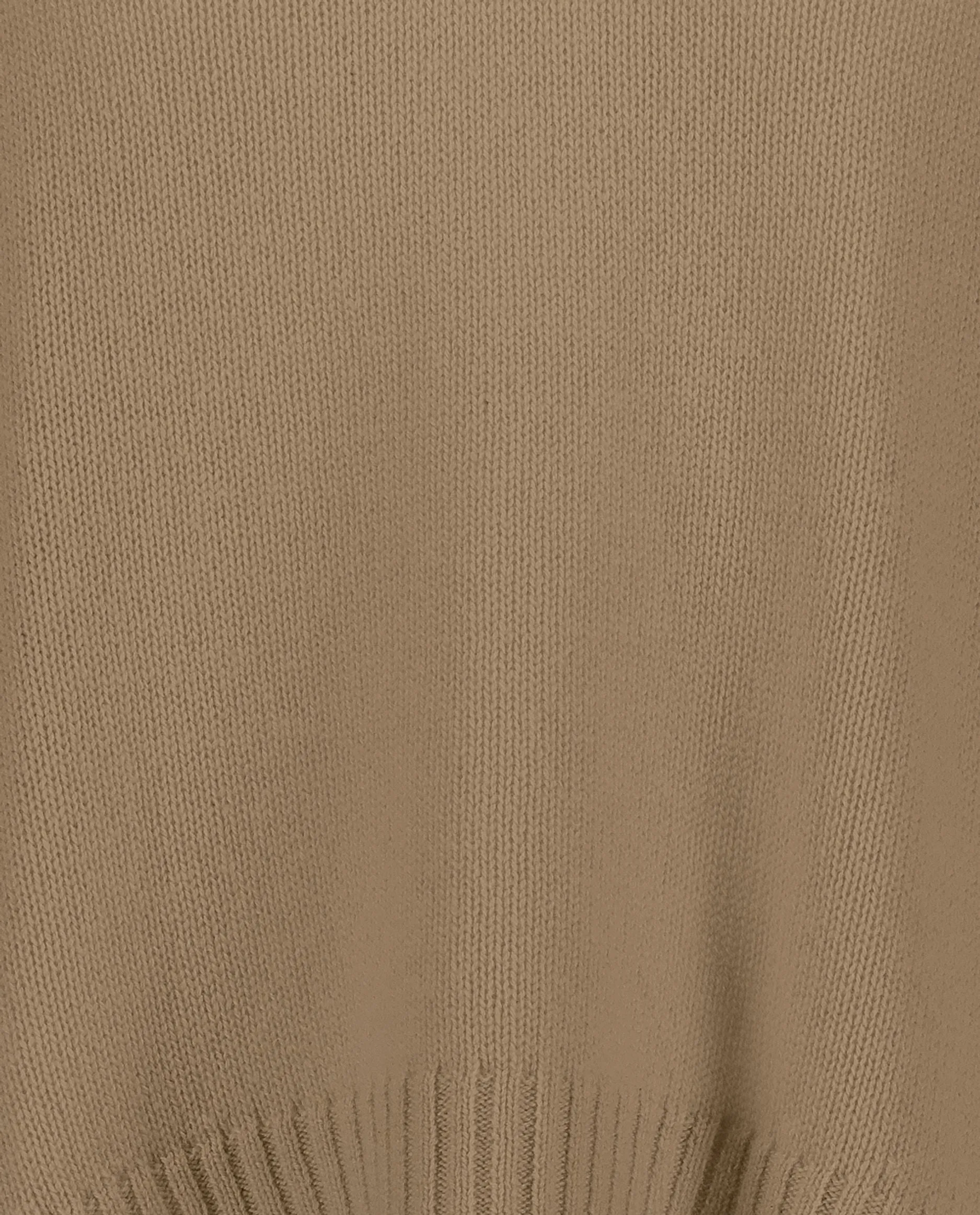 V-Pullover aus Cashmere in Beige