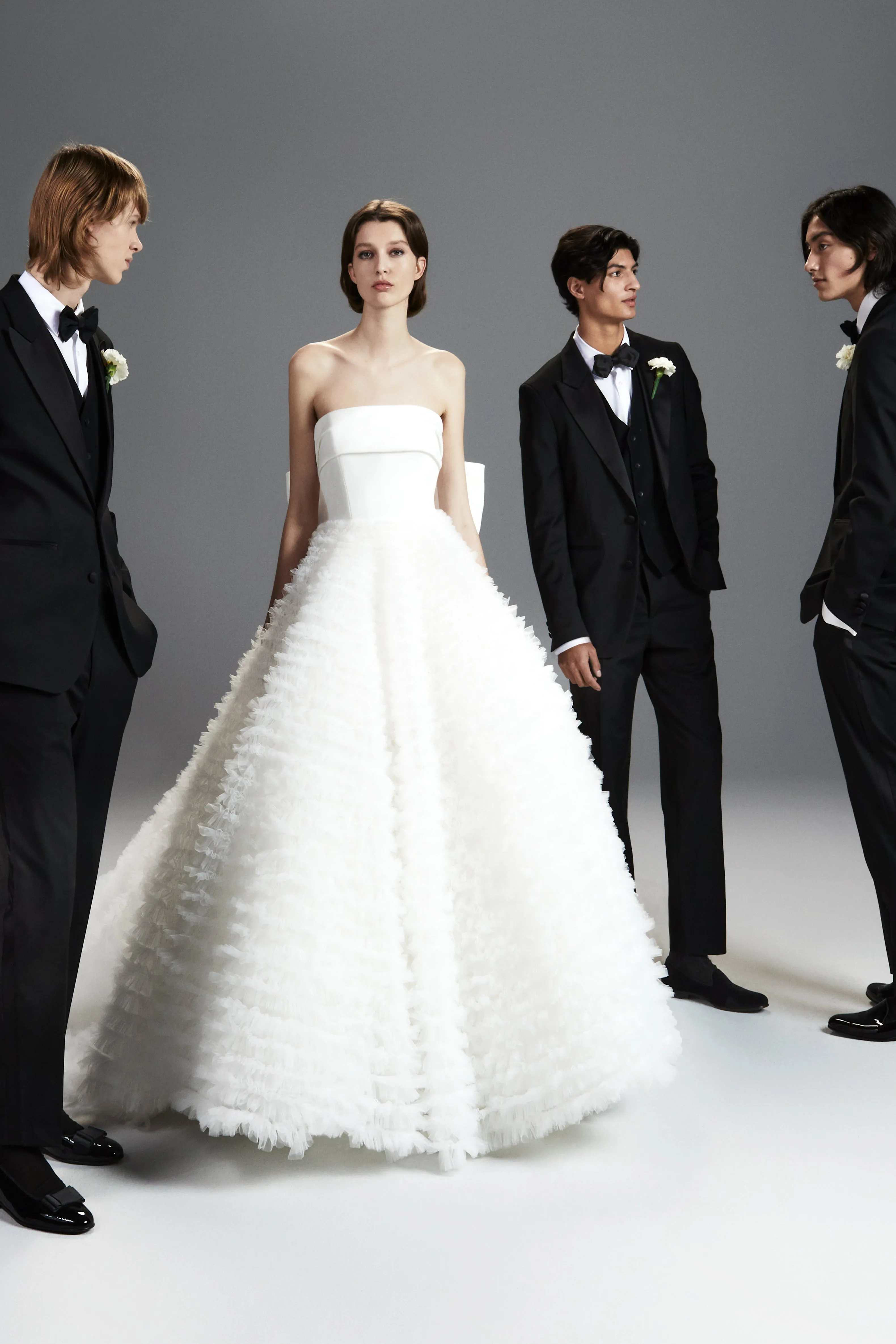 VRM388 - TULLE RUFFLE GOWN