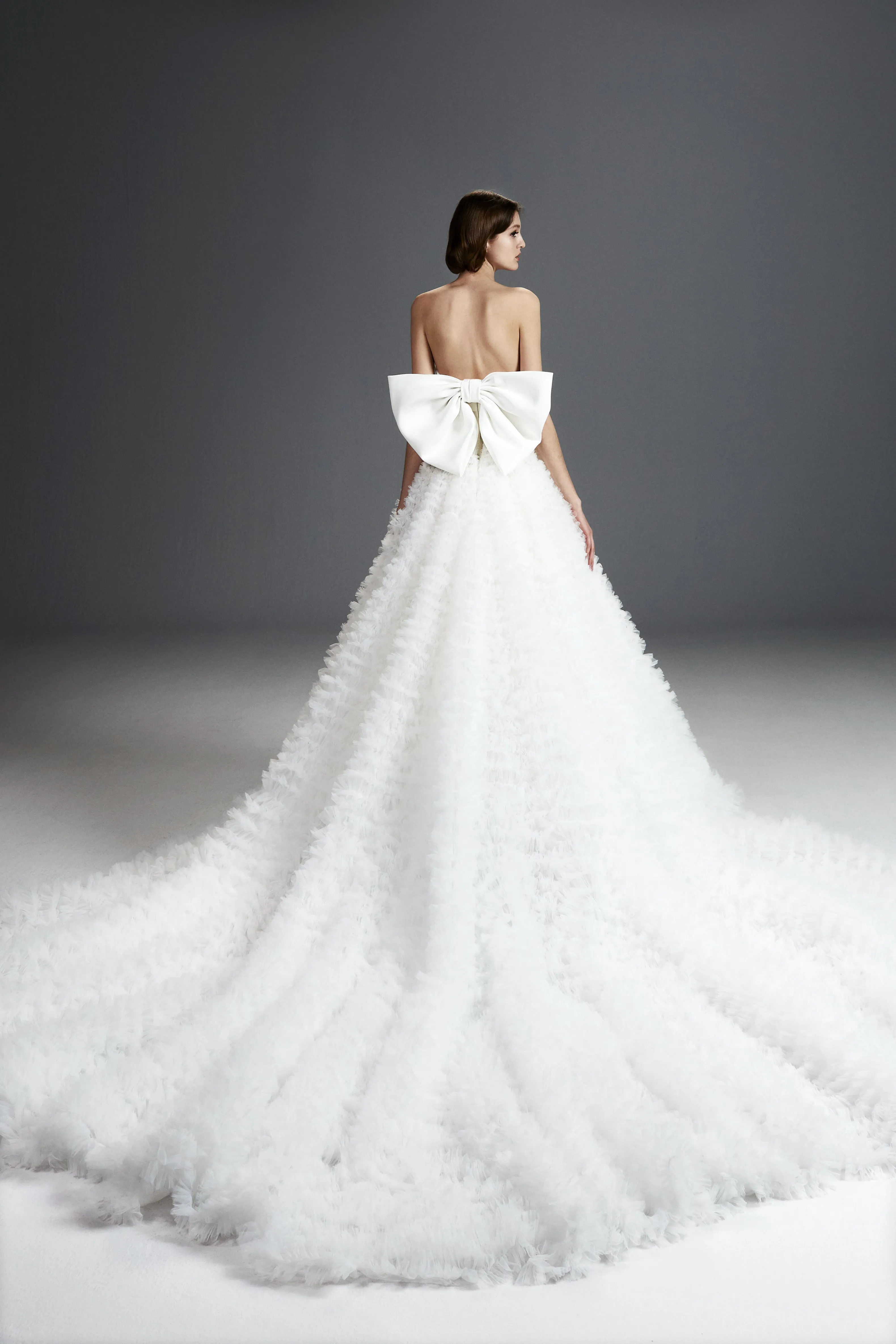 VRM388 - TULLE RUFFLE GOWN