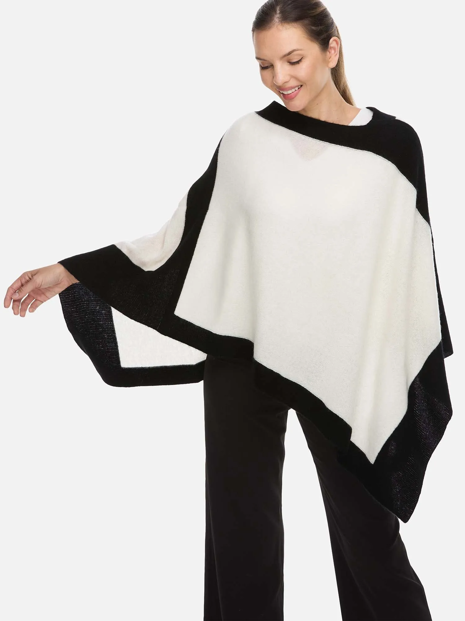White Cashmere Poncho