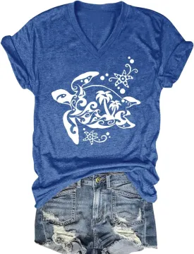 Women V Neck Sunflower Graphic Shirt Cute Dandelion Teen Girls Tee Tops Short Sleeve Cowgirls Casual T Shirts
