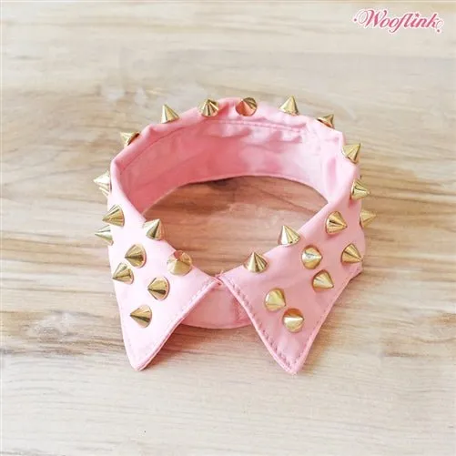 Wooflink Stud Neck Collar in Pink